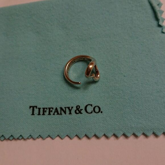 Tiffany & Co. Jewelry Tiffanys Elsa Peretti Open Heart Ring Size 5 - Picture 4 of 5
